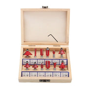 SET 12 FRESE FRESA PER LEGNO SCANALARE RIFILARE SANALATURE FRESATRICE 6.35 mm