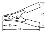Pinza per batterie manici isolati 80a nera