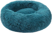 Cuscino per Cani e Gatti Rondo, Donut, Plush, Soffice, Lavabile, per Piccoli, Medi e Grandi Animali da Compagnia, Codice XH034 (Diametro: 60 cm, Blu Ciano)