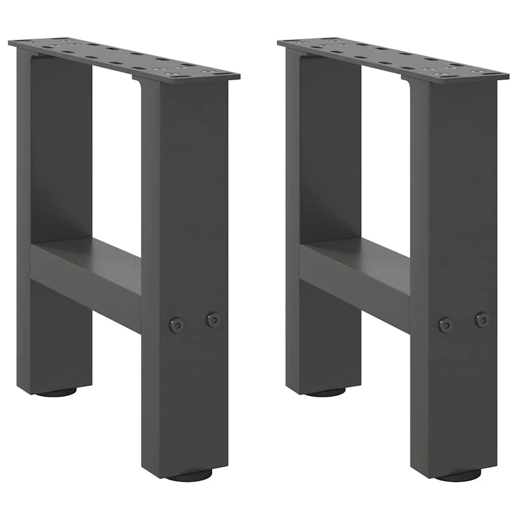 Set di 2 gambe moderne regolabili per tavolino da caffè 40 x 30 cm design elegante in acciaio antracite 02_0057498