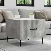 Tavolino da salotto con cassetto Grigio Cemento 49 x 50 x 40 cm 894968