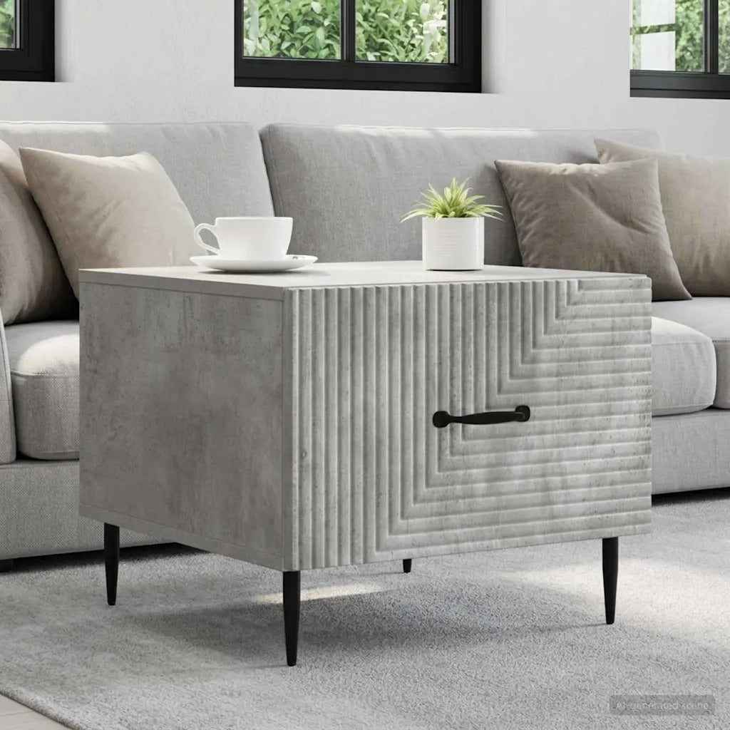 Tavolino da salotto con cassetto Grigio Cemento 49 x 50 x 40 cm 894968