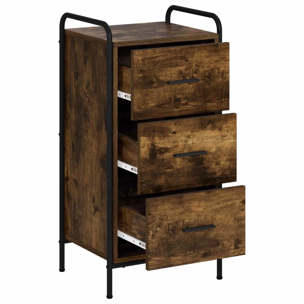 Credenza Rovere Fumo 97 x 33 x 81 cm Legno ingegnerizzato 8013790