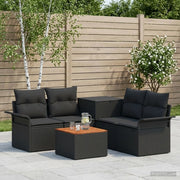 Set di divani 6 pz 4-Numero di posti Nero 3447073