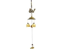 Ventilatore a vento antico in metallo con accessori in lega di rame-zinco (ventilatore a vento unifacciale - drago)
