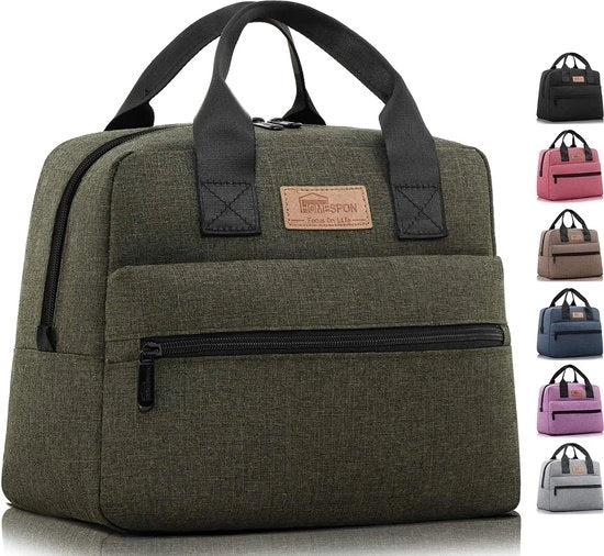 Borsa isolata per cibo con grande capacità e materiale impermeabile Portatile, adatta a uomini e donne, studenti, ufficio, picnic