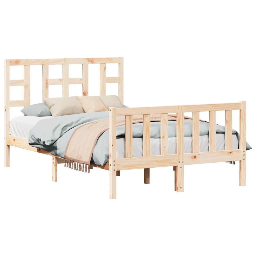 Giroletto senza Materasso-Struttura Letto 120x200 cm in Legno Massello di Pino 599013