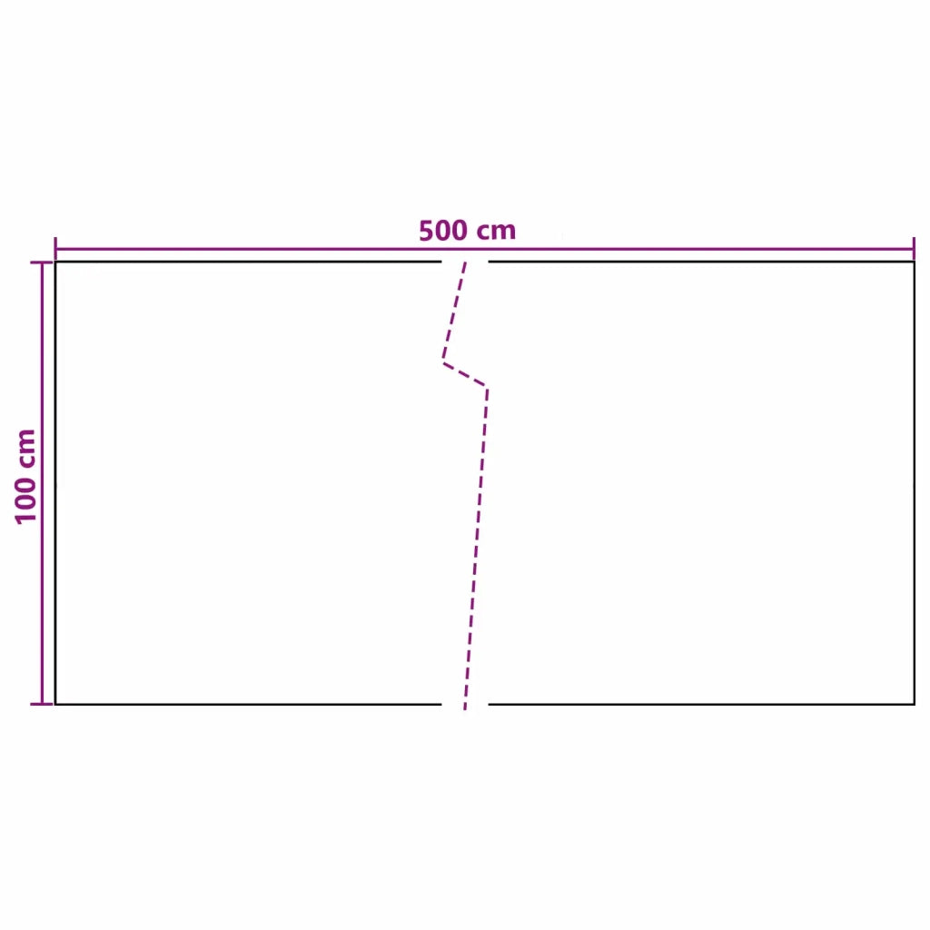 Schermo da balcone Grigio Scuro 500 x 100 cm polyrattan