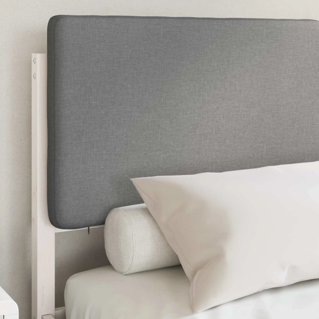 Letto con Testiera Rivestita Grigio chiaro 140 x 200 cm 877908