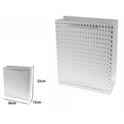 Trade Shop - Set 3pz Buste Regalo Shopper Grigia Borchie Maniglie Cordoncino 32x26x10cm 69955 -