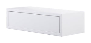 Mensola da Parete 1 Cassetto 45x13,4x20 cm in Fibra di Legno Lego Bianco