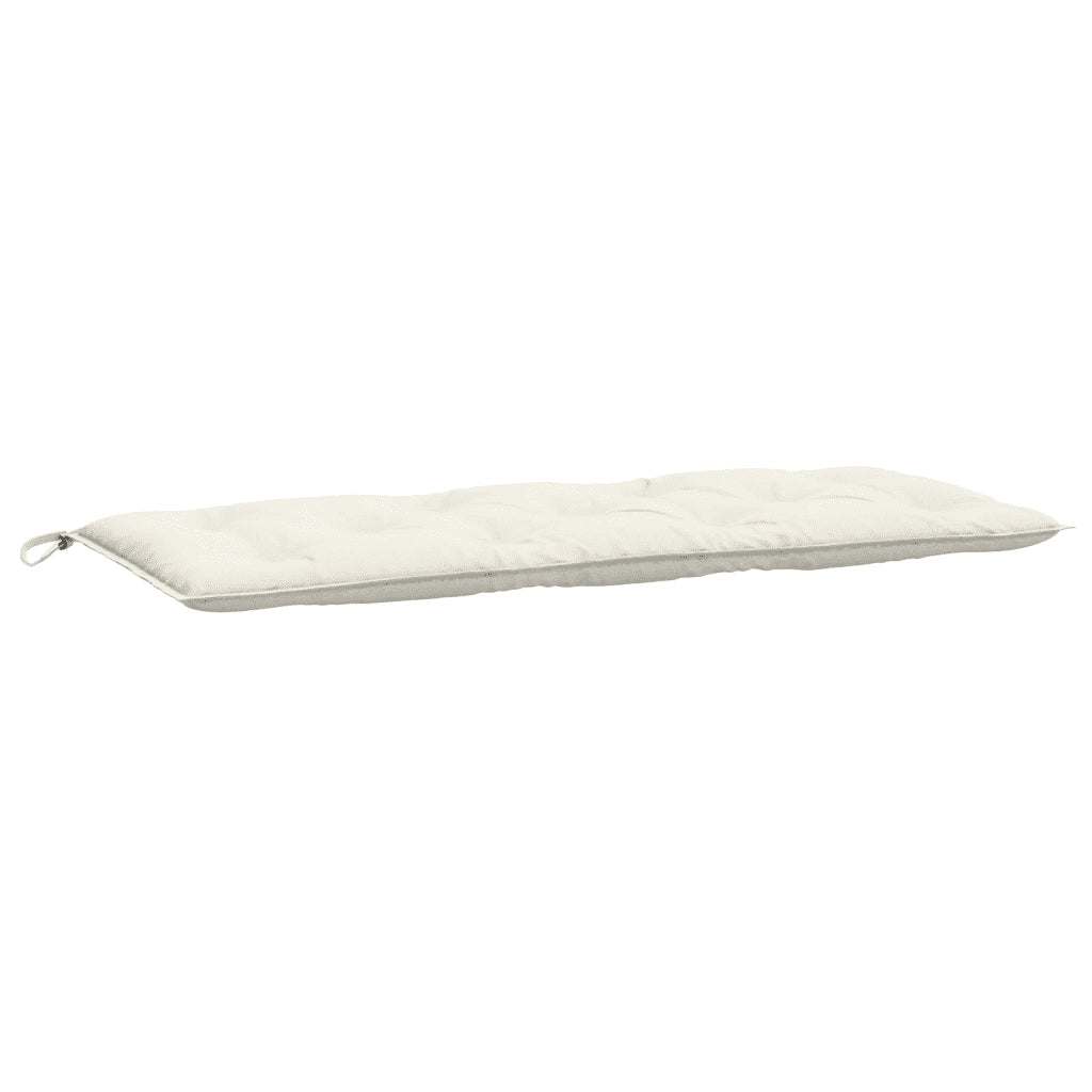 Cuscini Panca Giardino 2 pz-Set di 2 Cuscini per panchina da esterno Crema M¨¦lange 120x50x7 cm in Tessuto