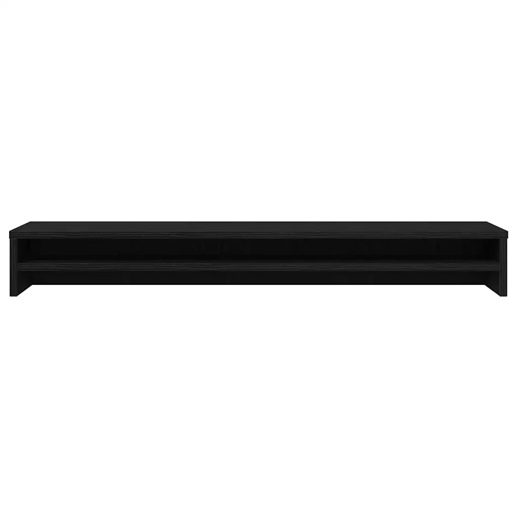 Supporto per Monitor Rovere Nero 100x24x13 cm in Legno Agglomerato 862419