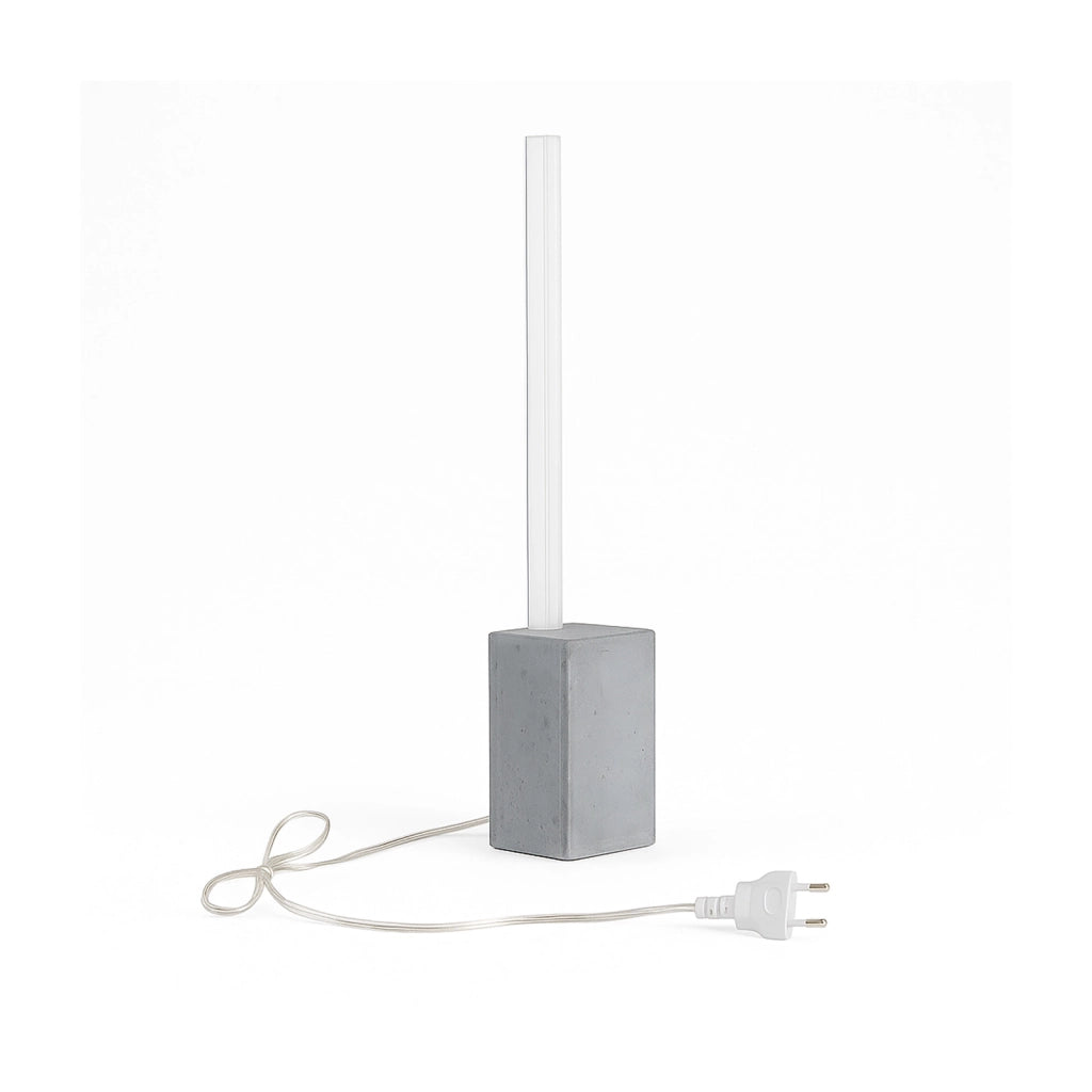 Lampada Da Tavolo Moderna Melbourne Cemento E Alluminio Led Integrato 10W 4000K