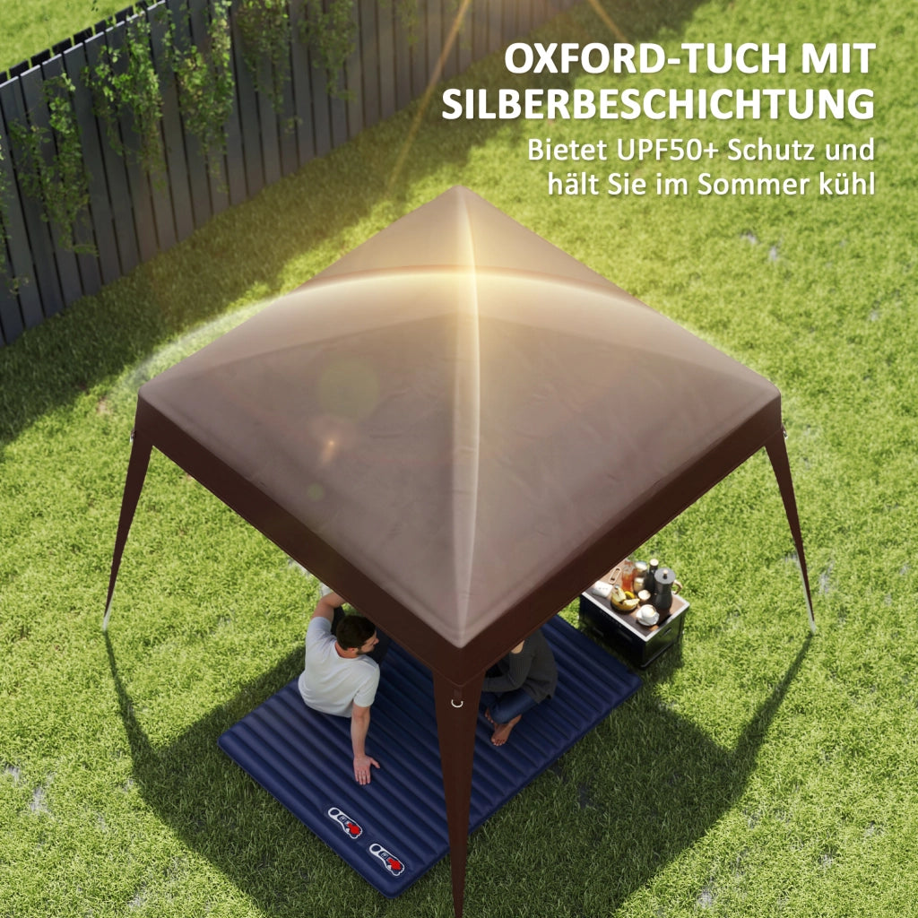 Tenda da giardino sostitutiva ¨C zephmum ¨C UPF50+ Oxford grigio 3x3m