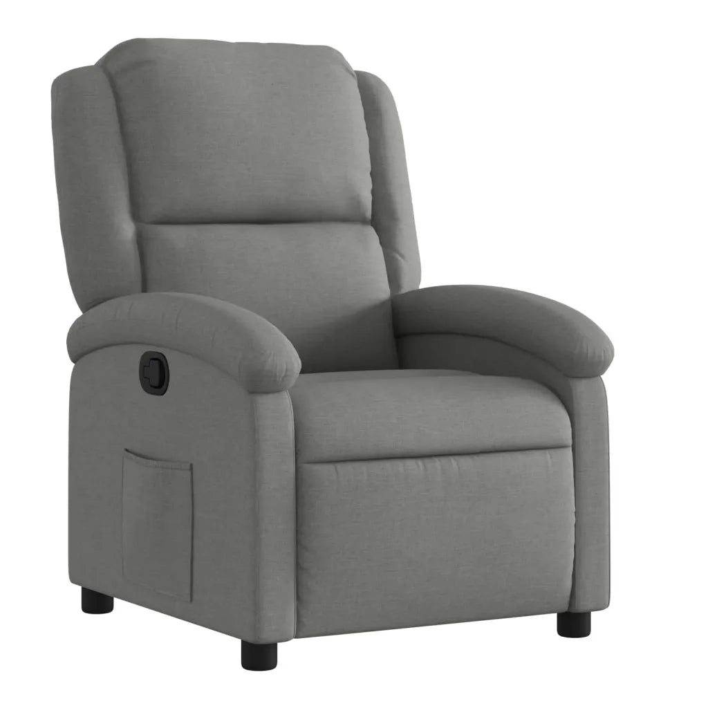 Divano Sedia-Poltrona reclinabile in Tessuto Grigio Scuro 165042