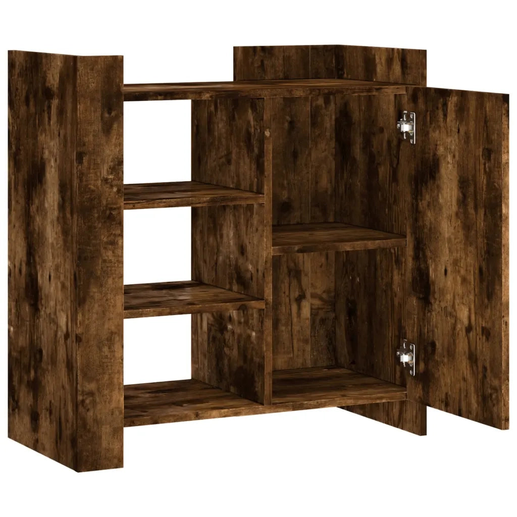 Credenza | Madia | Buffet da pranzo | Armadio da pranzo Rovere Fumo 73,5x35x75 cm in Legno Multistrato