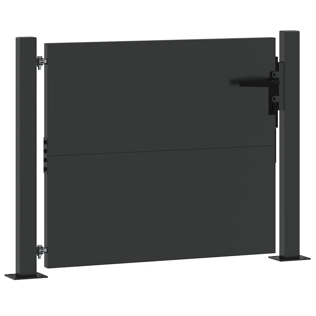 vidaXL Cancello da giardino con blocco Nero 105 x 100 cm