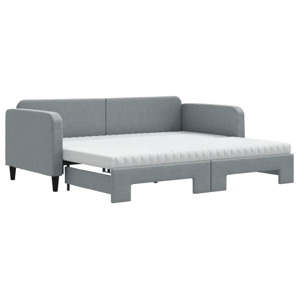 Divano Letto Estraibile Materassi Grigio Chiaro 90x200 Tessutocod mxl 106626