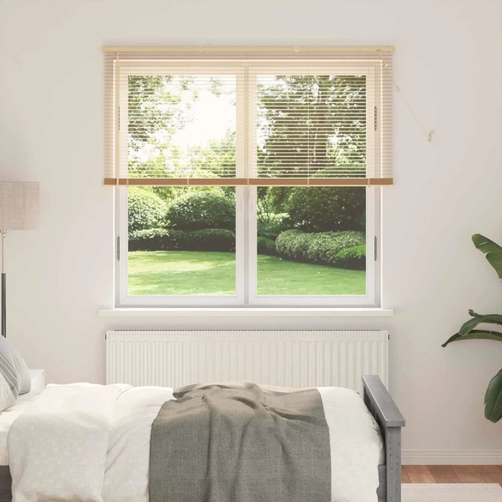 Tenda Veneziana Marrone Chiaro con Motivo 150 x 150 cm PVC 42003769