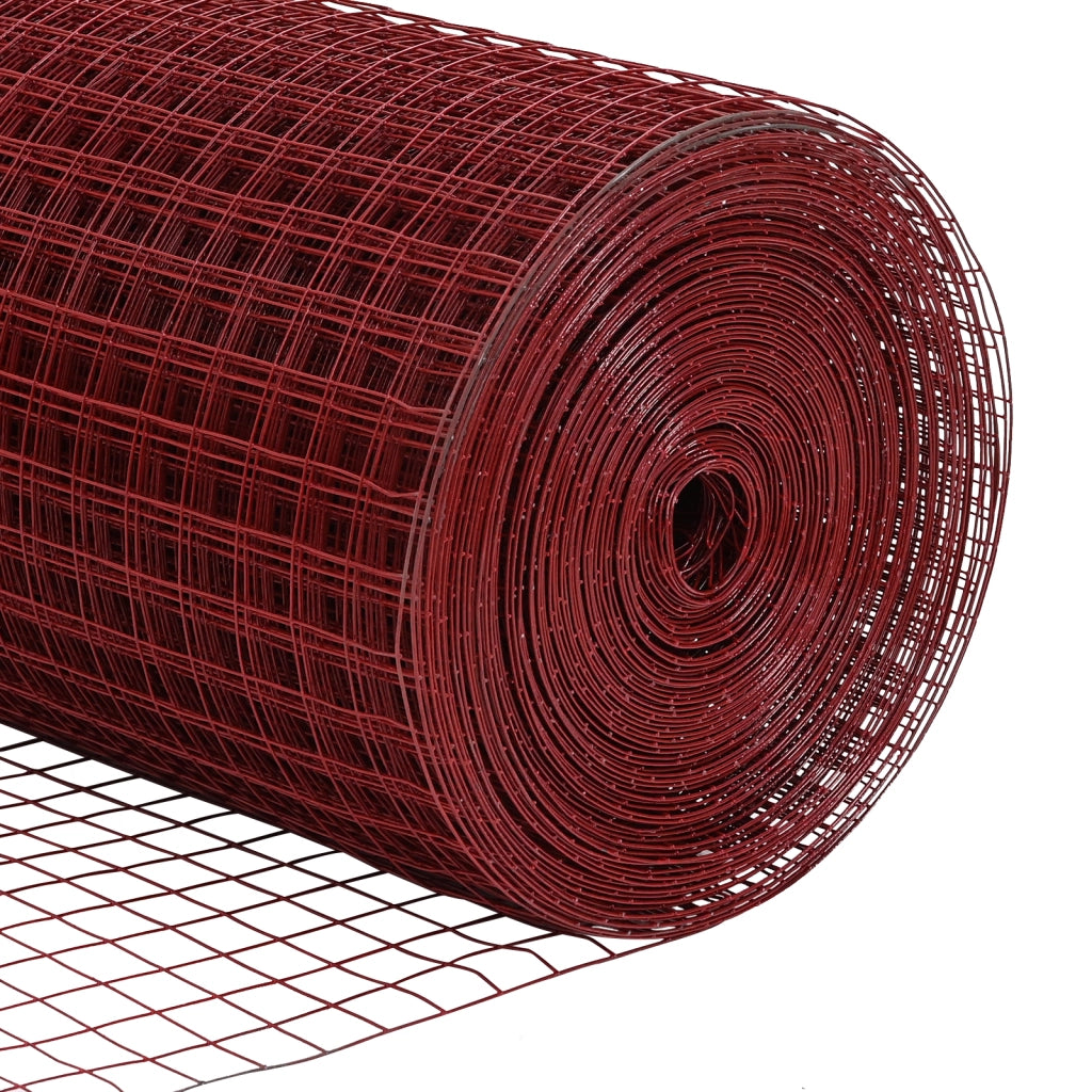 Recinzione in Filo Saldato Rossa 1.5x25 m Acciaio