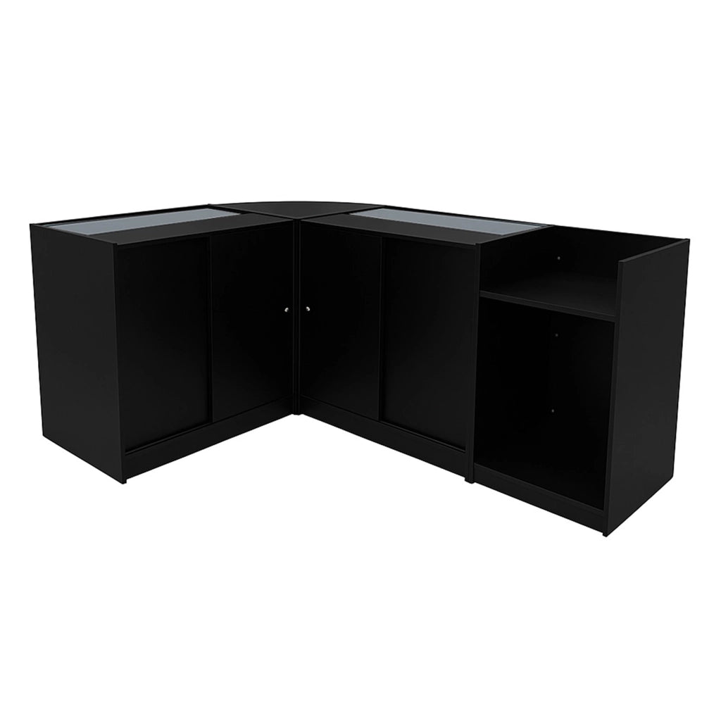 Set Banconi Neri Vega LED K900 C900 CM60 TB60 con Serratura e Vetrina