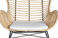 Set 2 sedie in rattan e metallo