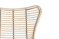 Set 2 sedie in rattan e metallo