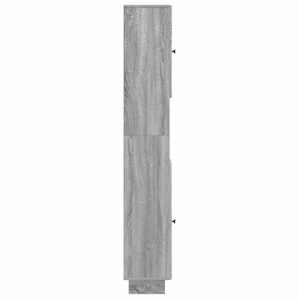 Armadio da Bagno con Ripiano Aperto EDE Sonoma grigio 895941