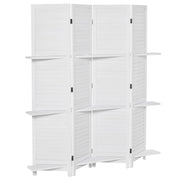 Paravent in legno 4 ante ¨C zephmum ¨C bianco 160x170 cm