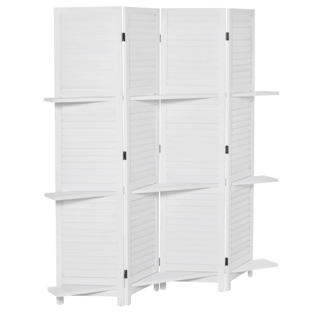 Paravent in legno 4 ante ¨C zephmum ¨C bianco 160x170 cm
