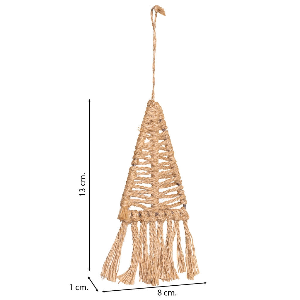 Albero decorativo in cotone intrecciato marrone 8x01x13h