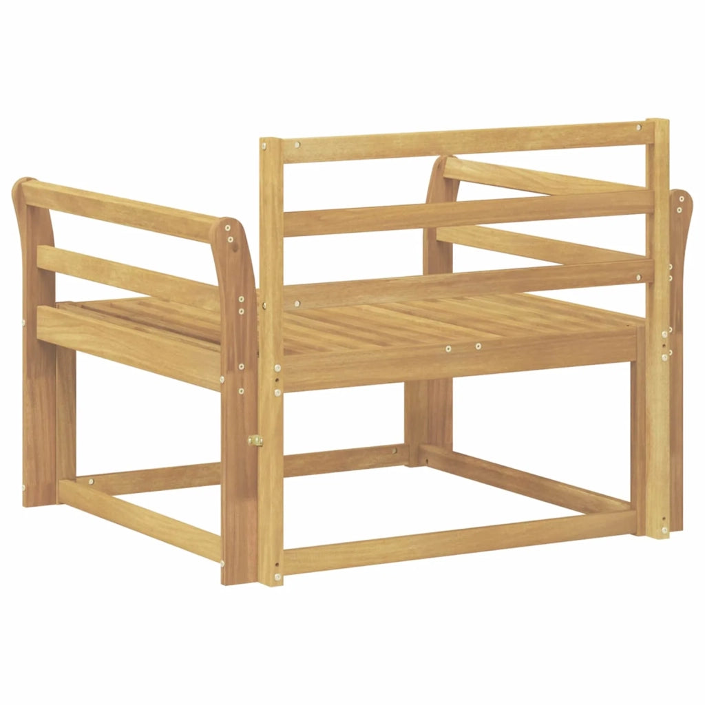 Divano centrale per esterno Legno di Acacia Massello Bianco