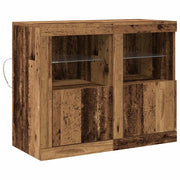 Credenza | Madia LED 2 pcs Legno vecchio 41 x 37 x 67 cm Legno multistrato