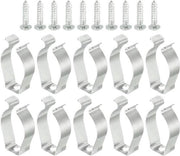 Sostegno per Lampade LED - Appoggio a U - Viti - Adatto per Lampade Fluorescenti - Viti - Lampada da Soffitto - Acciaio Pacchetto da 10.