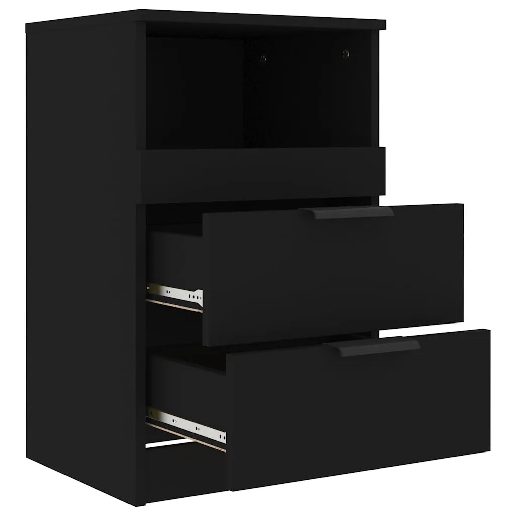 Comodino Nero in Legno Multistrato cod mxl 31196