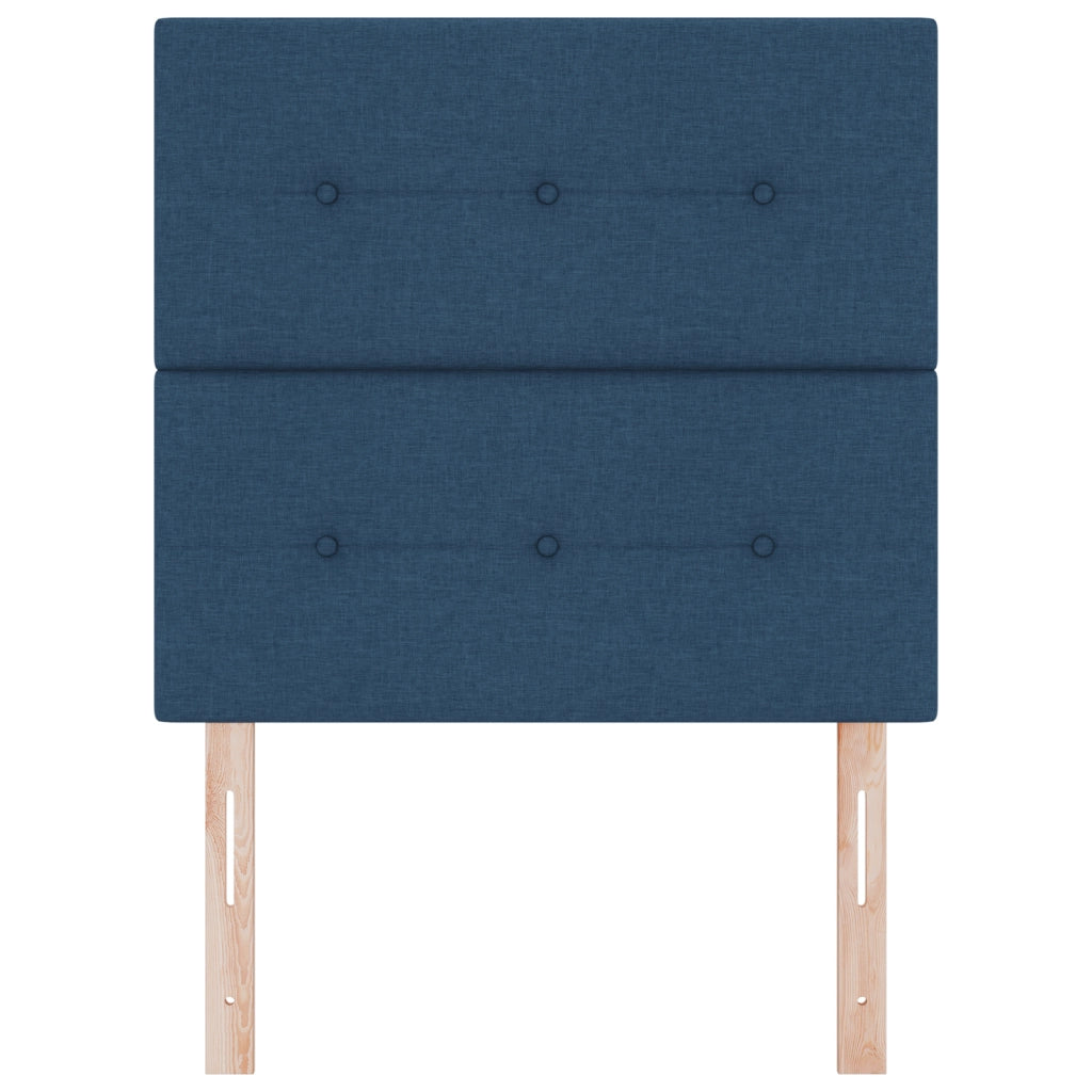 Testiera  Button Tufted Blu 100 cm in Tessuto