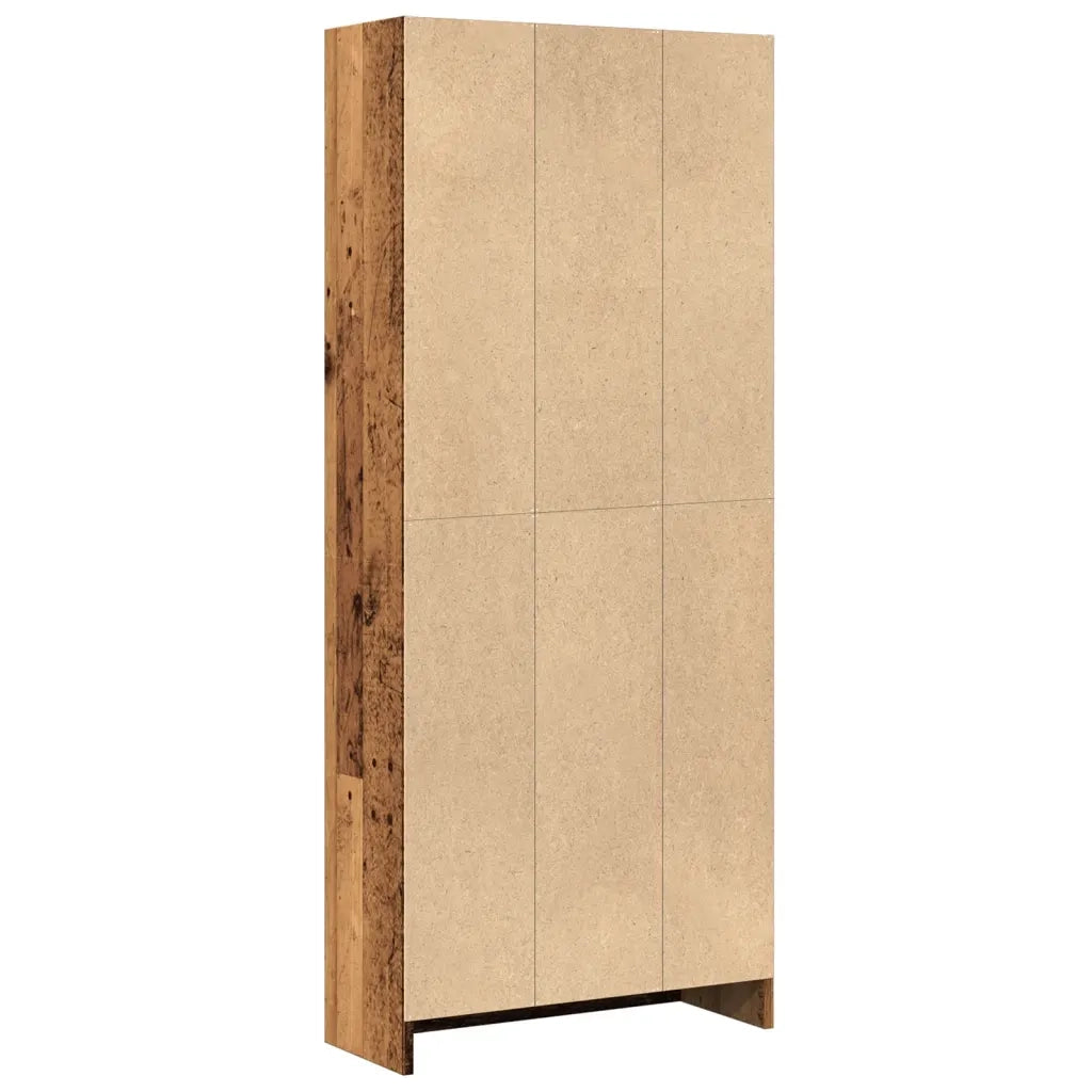 Libreria-Scaffale per Libri-Mobile di Stoccaggio Legno Antico 60x24x143 cm in Legno Multistrato