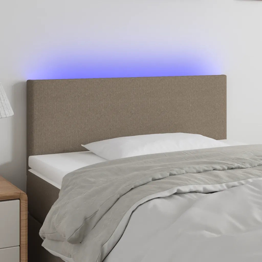 Testiera | Testata a LED Tortora 80x5x78/88 cm in Tessuto