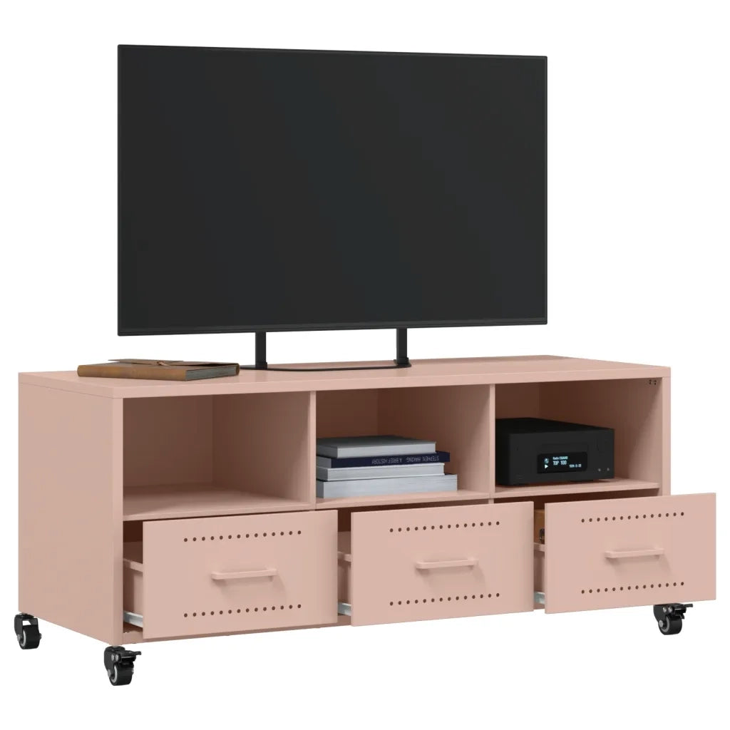 Mobile TV Rosa 100,5x39x43,5 cm in Acciaio