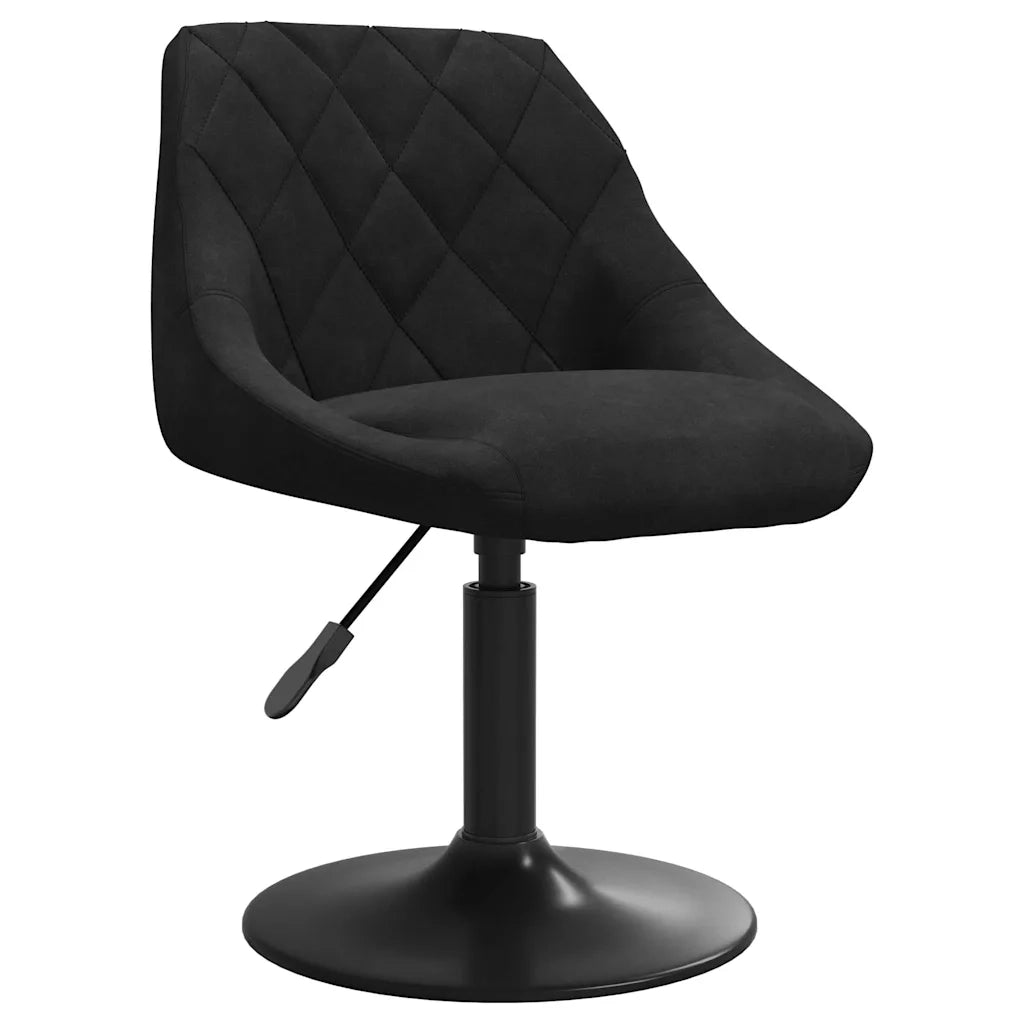 Sedie da Pranzo Girevoli 4 pz Nere in Velluto cod mxl 57094