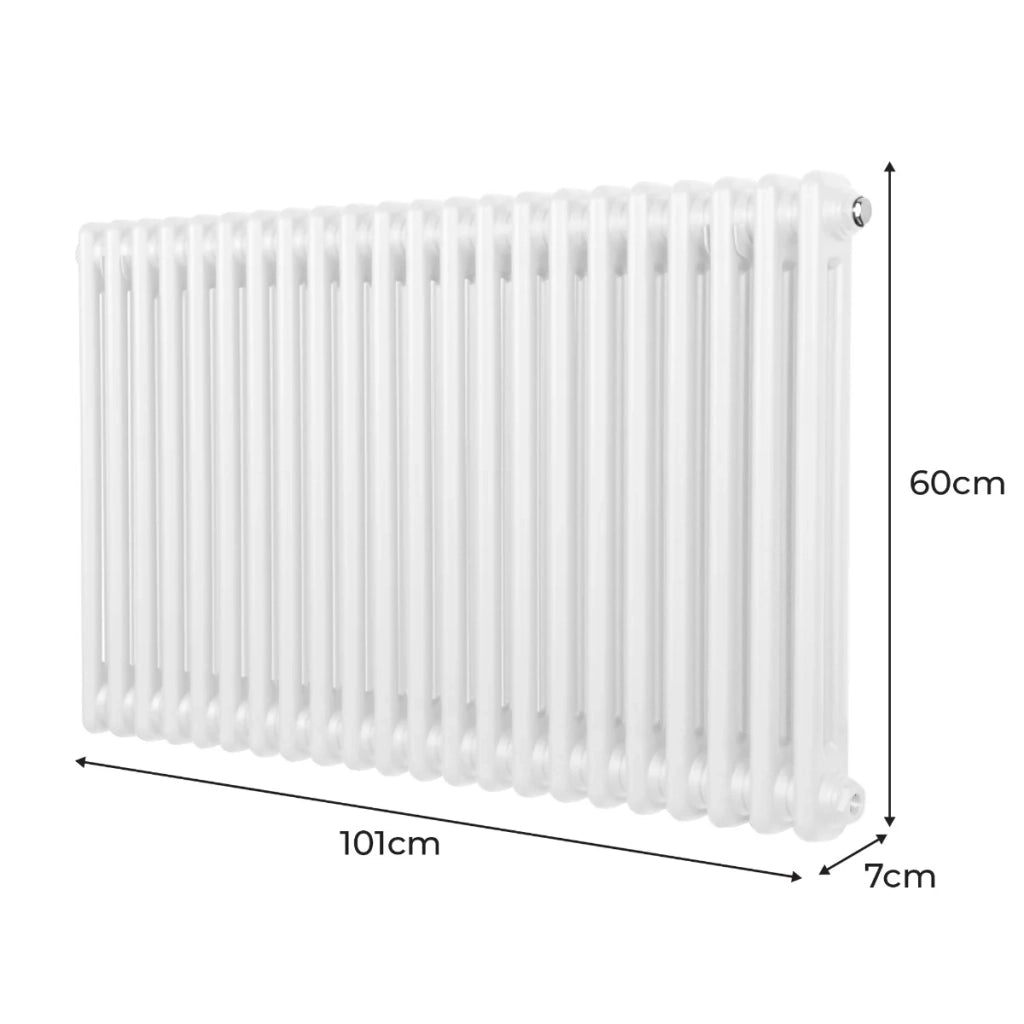 Termosifone Radiatore a 2 colonne per riscaldamento centralizzato Bianco  600 x 1012mm