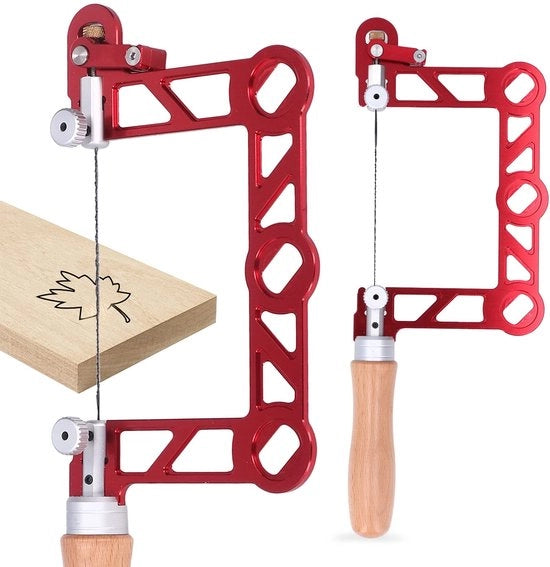 Sega a V per U - Sega per Legno - Manuale - Materiale in Alluminio Duraturo - Manubrio Ergonomico - Lame in Acciaio Leggero - Utilizzabile per Gioielli e Attività di Bricolage
