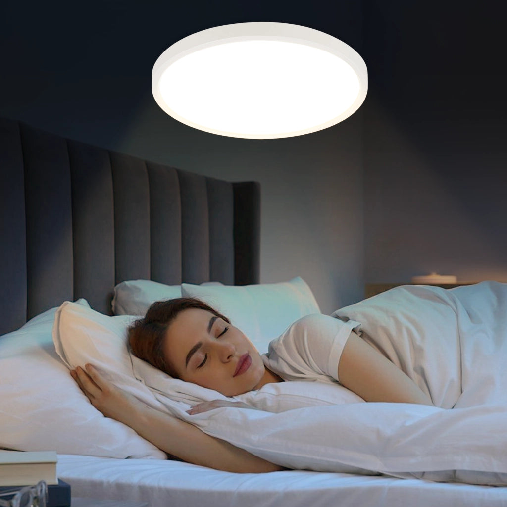 ZMH Lampada da soffitto plafoniera LED rotonda bianca 30 cm 24W per cucina camera letto corridoio