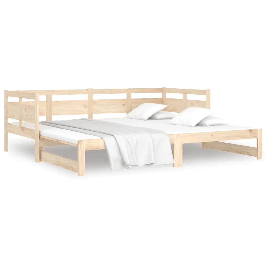 Dormeuse Estraibile in Legno Massello di Pino 2x(90x190) cm