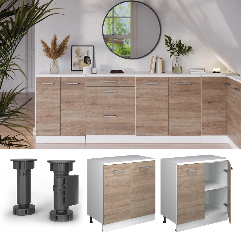 Mobile per mansarda Rion Sonoma/Bianco 80 x 83.8 cm senza inclinazione con 2 ante Vicco