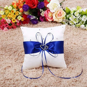 Ringkussen per matrimonio con striscia e pietra simile a perla - Orecchino per fidanzamento - Blu e 3 altre colori - Per matrimonio e celebrazione di anniversario