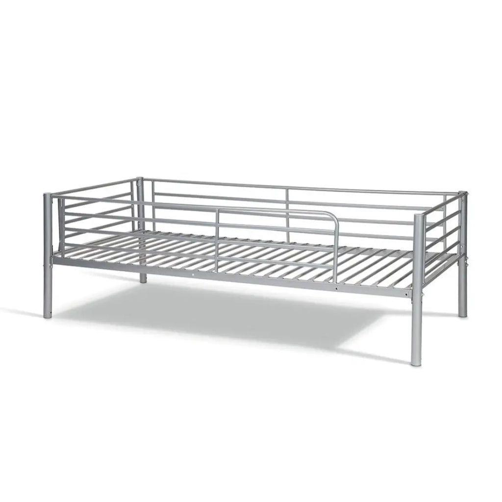 Letto SAMMY – Letto a castello in metallo 90x200 cm grigio con reti incluse