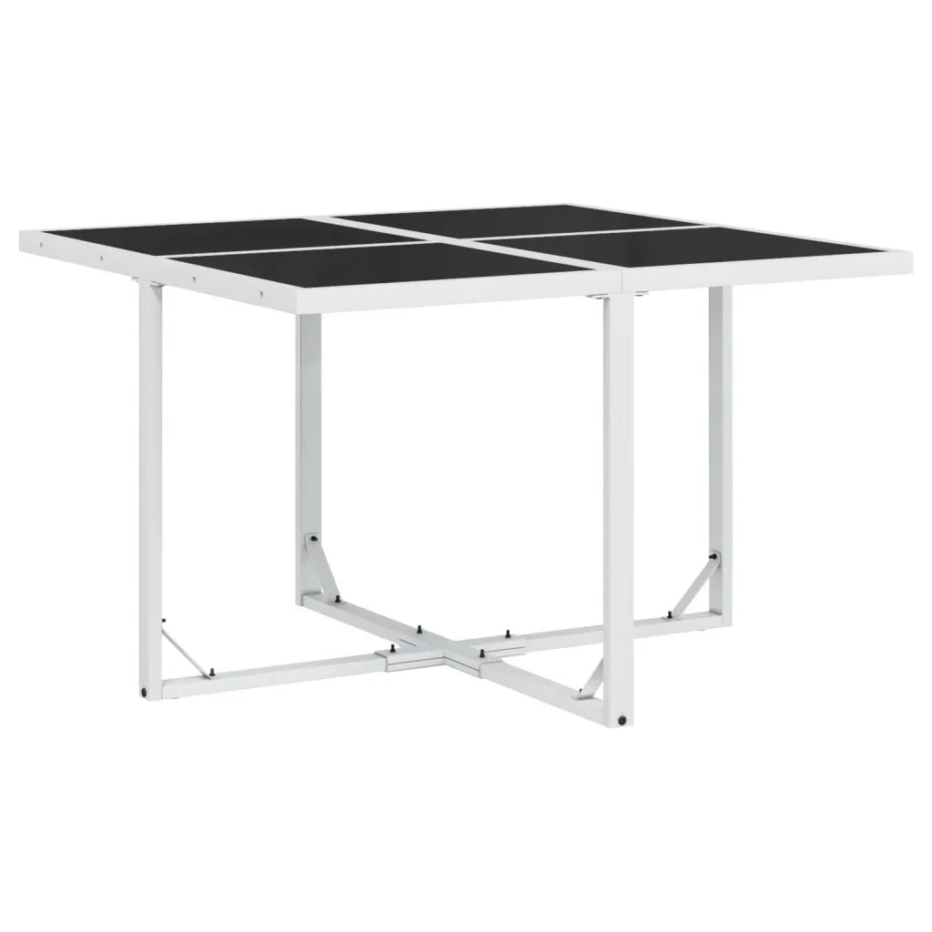 vidaXL Set da Pranzo da Giardino 5 pz con Cuscini Bianco in Textilene