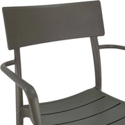 Marvin Sedia In Polipropilene Roma Da Interno Esterno Giardino Impilabile Design Sedie Con Braccioli Mod Tortora/2 Sedie
